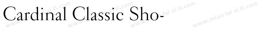 Cardinal Classic Sho字体转换